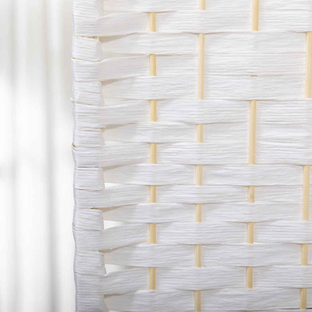 Portland 4 Panel White Folding Room Privacy Screen 170 x 160cm Image 3