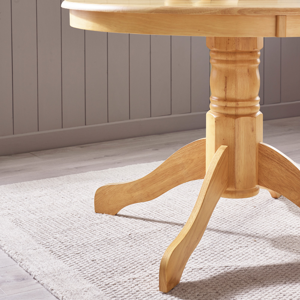 Furniturebox Bodmin Marros 2 Seater Round Wooden Dining Set Oak Effect Image 3