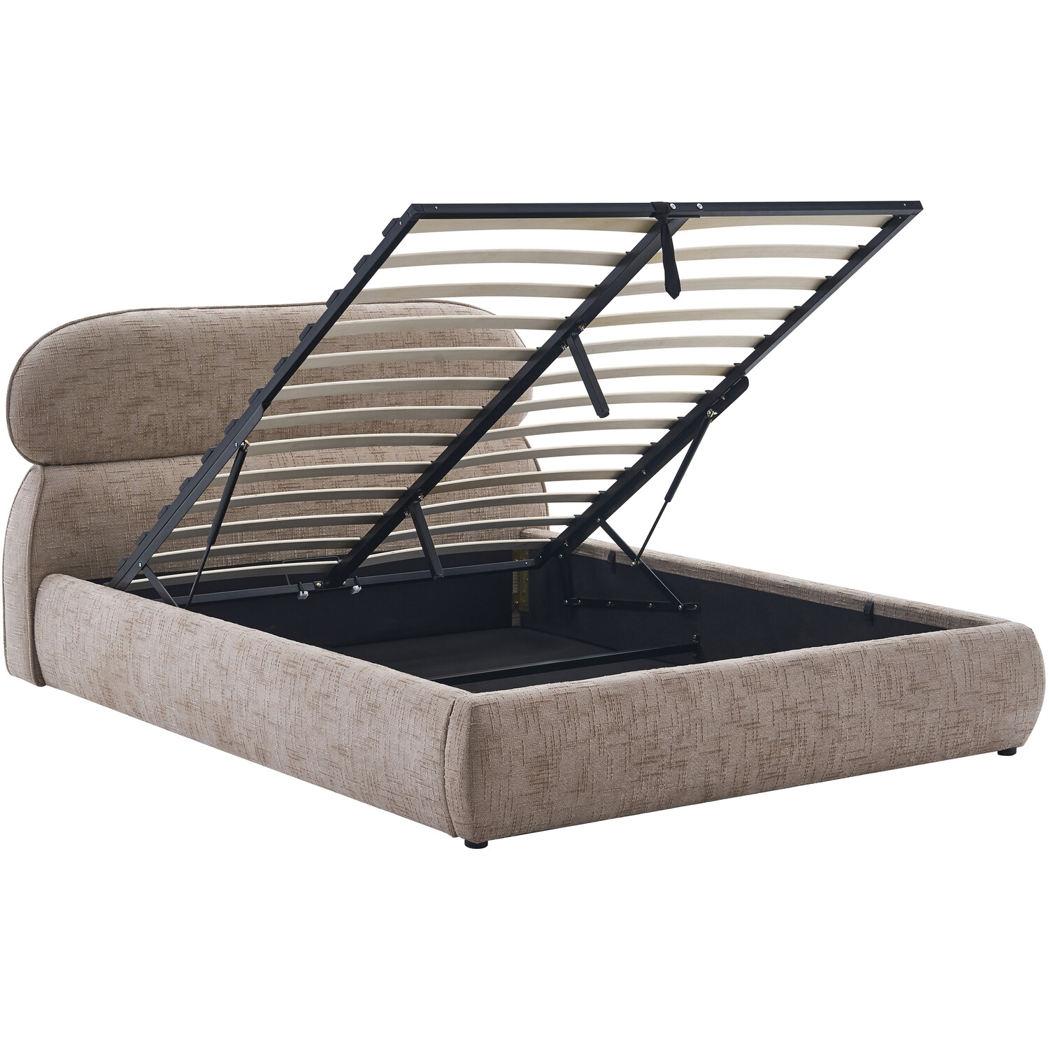Rhea Ottoman Bed Brown King Image 3