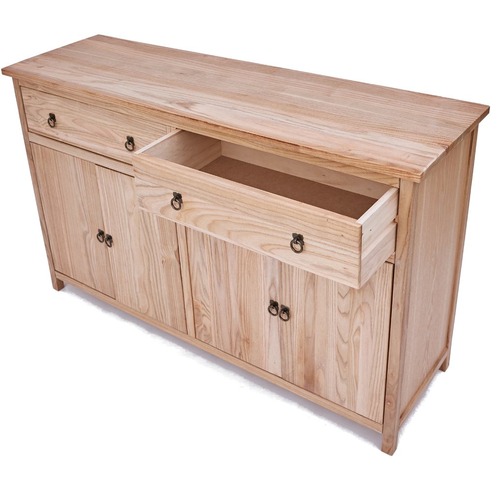 Montese 4 Door 2 Drawer Light Wood Sideboard Image 5