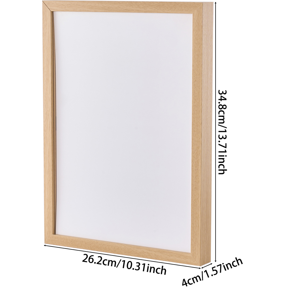Living and Home Natural Wood Magnetic Photo Frame 10.2 x 13.7 inch Image 8