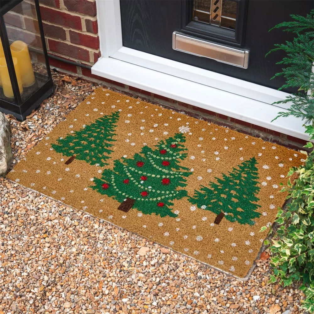 Marco Paul Natural Coir Christmas Trees Doormat 60 x 40cm Image 3