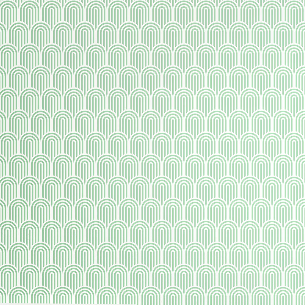 Hoopla Walls Retro Arch Mint Green Non Woven Wallpaper Image 1