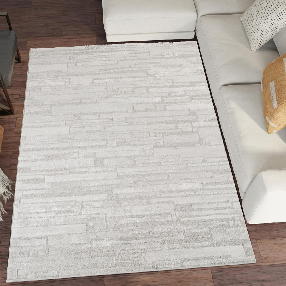 Desire Rugs Hamilton Silver Bold Geometric Rug 120 x 170cm Image 2