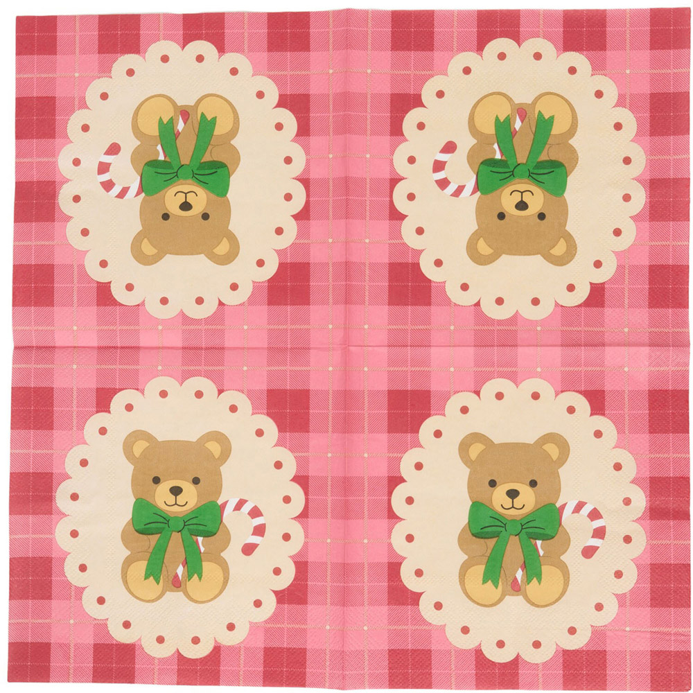 Pack of 20 Christmas Teddy Napkins Image 4