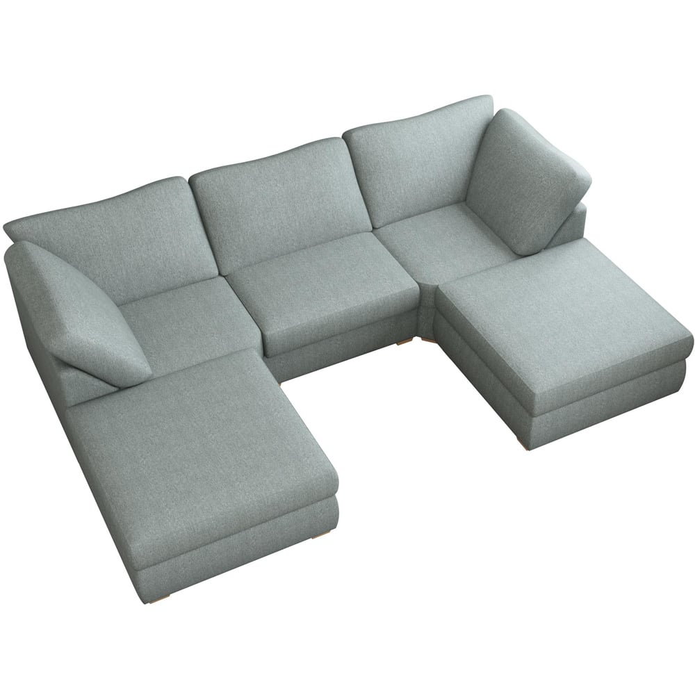 Nestle 5 Seater Granite Venice Fixed Back U-Shape Sofa Image 4