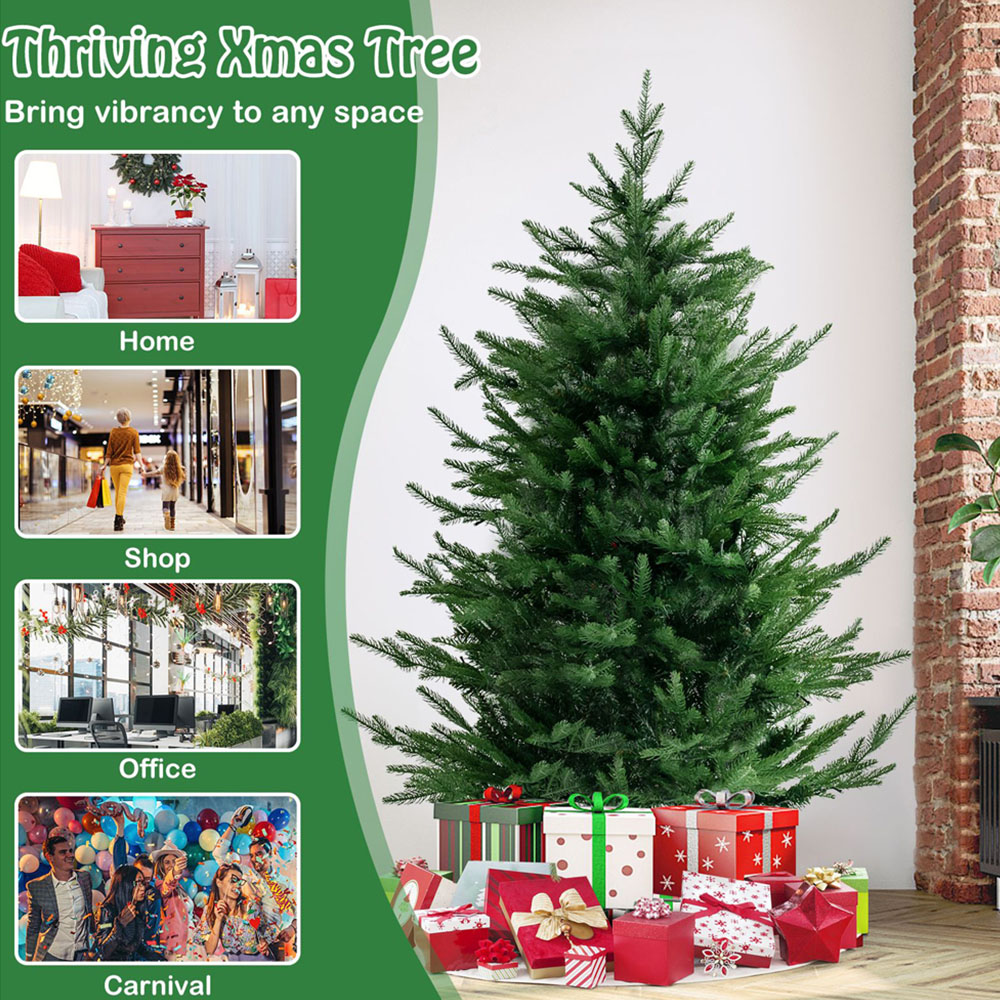 Costway Pre Lit Warm White LED Artificial Christmas Tree 4.5ft Image 3