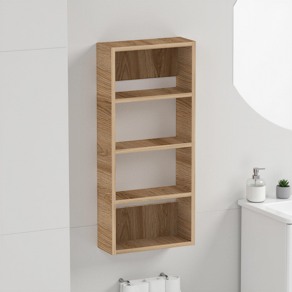 Decortie Rafina 4 Shelf Deep Oud Multipurpose Shelf Unit Image 3