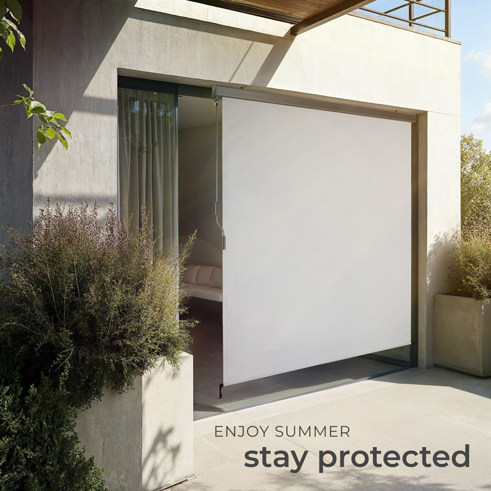 tectake Eloise Light Grey Vertical Awning with 2 Wall Brackets 1.6 x 2.5m Image 7