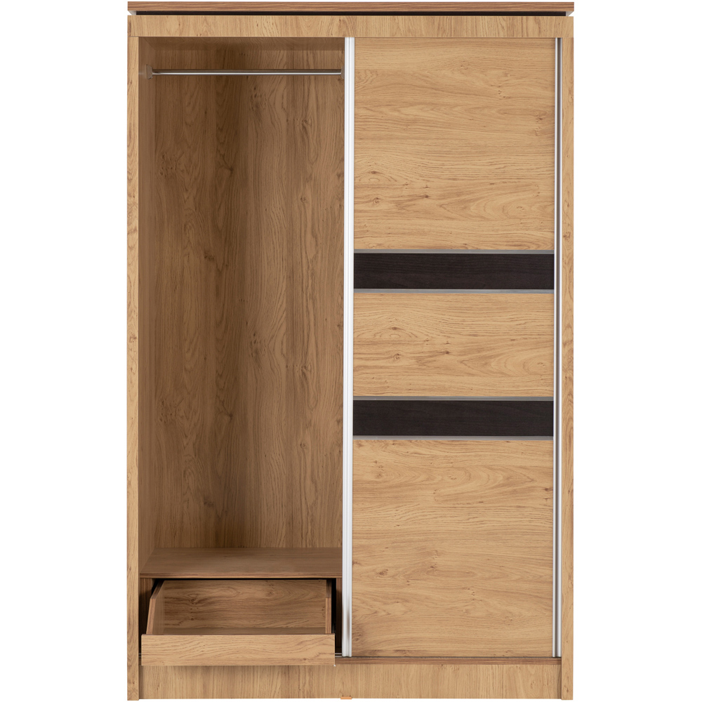 Seconique Charles 2 Door Oak Effect Veneer Sliding Wardrobe Image 5