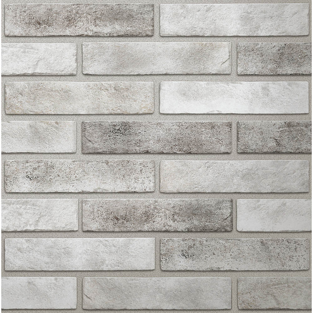 Top Ceramics Grey Brick Effect Porcelain Wall Tile 250 x 60mm Image 2