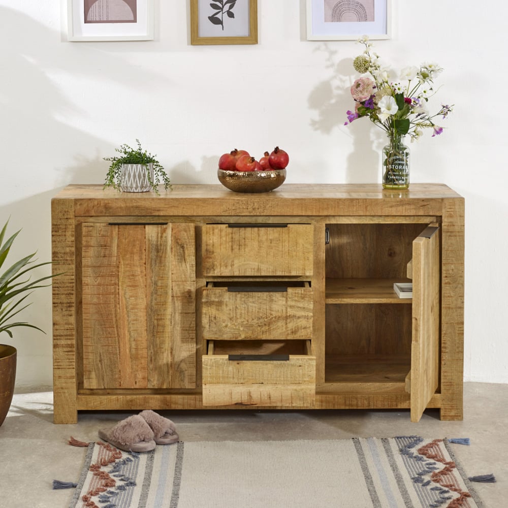 Brooklyn Surrey 2 Door 3 Drawer Solid Wood Large Sideboard Image 8