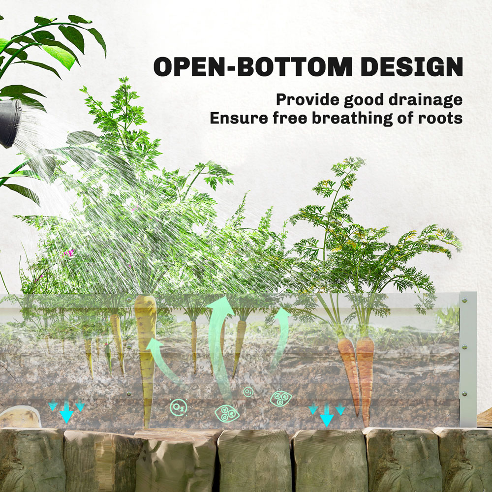 Outsunny White 6.5 x 2.4ft Mini Greenhouse with Roll Up Door Image 3