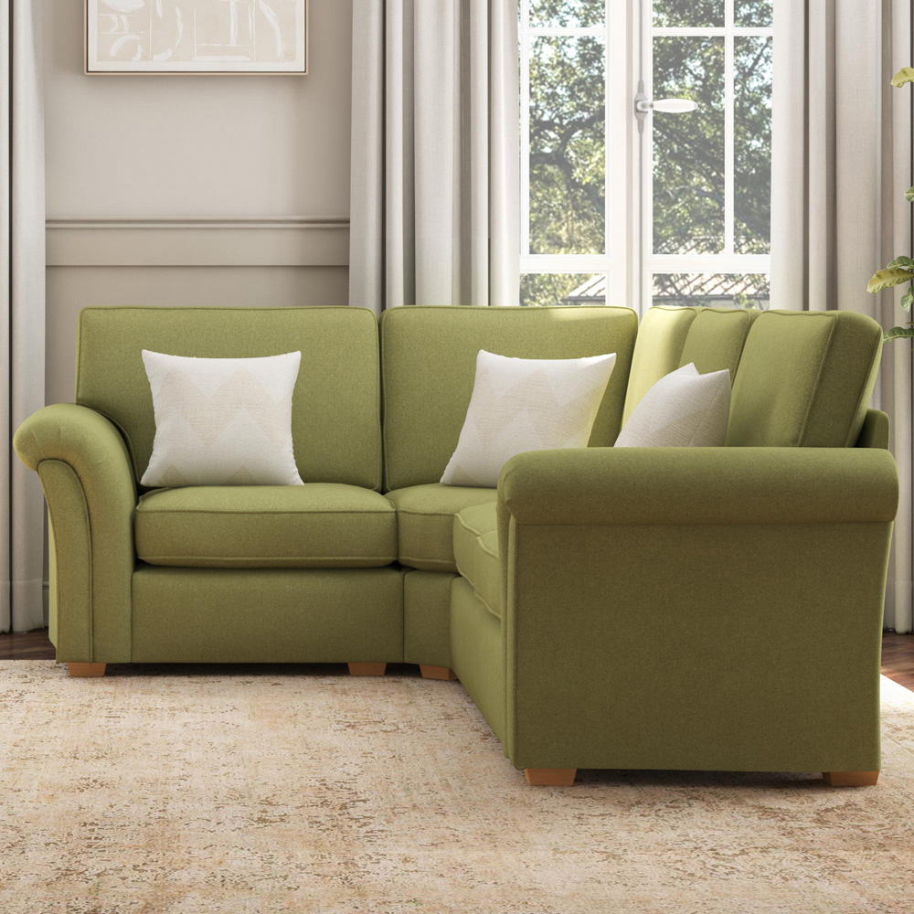 Castleacre 3 Seater Venice Olive Right Hand Fixed Back Corner Sofa Image 5