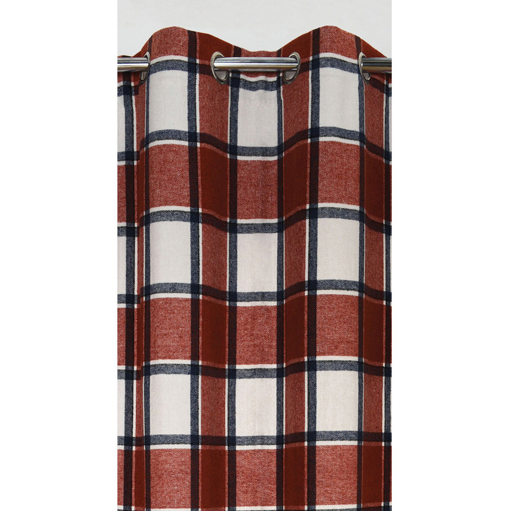 Highland Check Single Panel - Rust Image 3