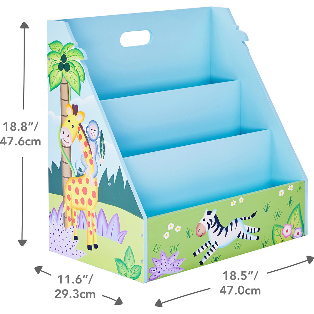 Teamson Kids Fantasy Fields 3 Shelf Sunny Safari Toddler Bookshelf Image 6