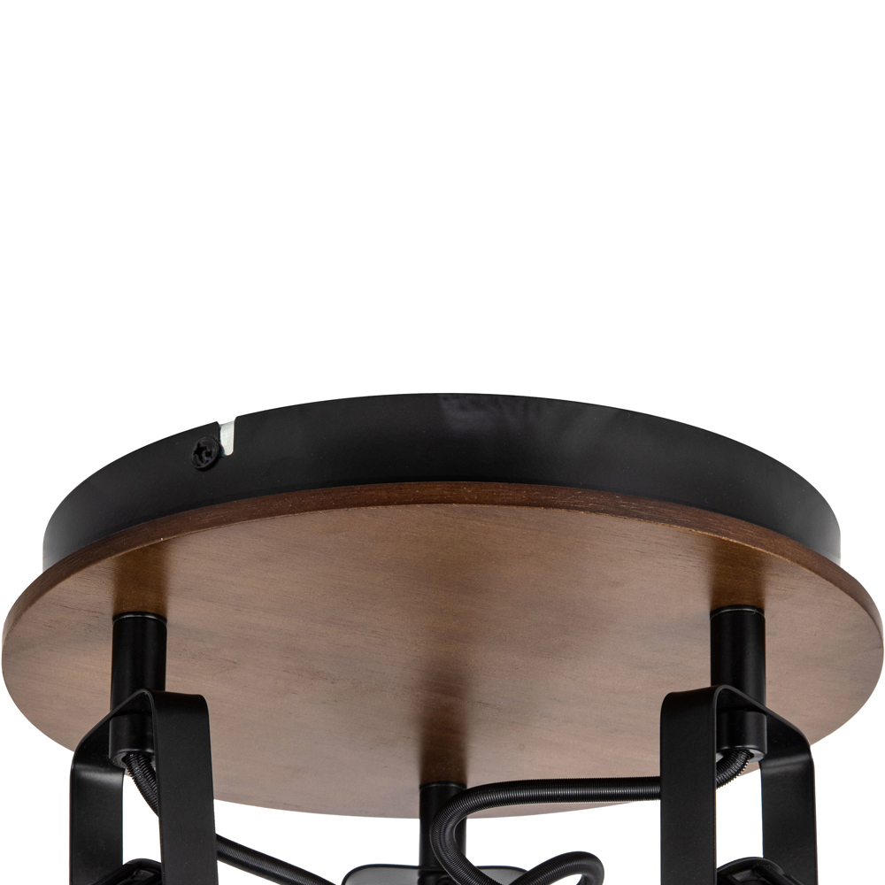 Cosylyte Kandan Matt Black 3 Light Wire Shade Spotlight Image 5