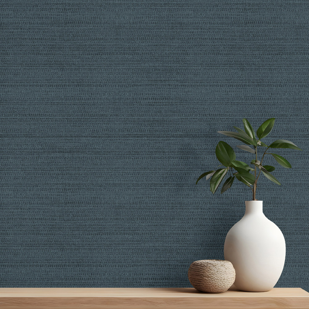 Arthouse Raffia Texture Blue Wallpaper Image 4