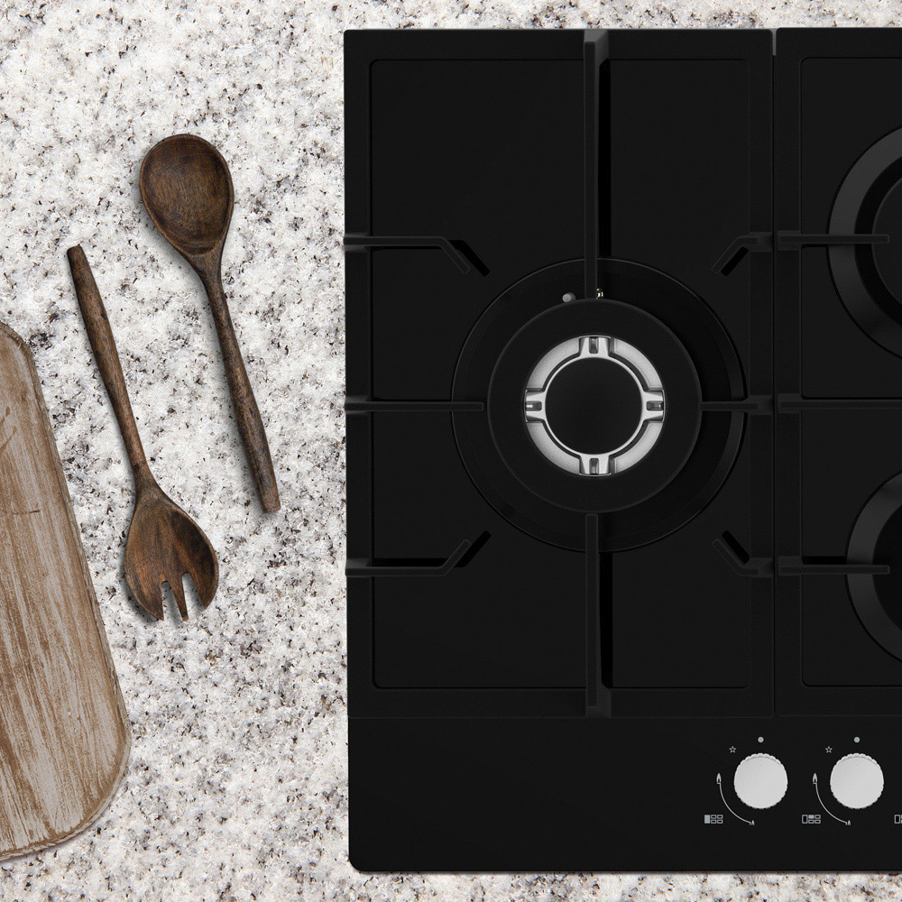 Statesman GH175GB Black Glass Gas Hob Image 3