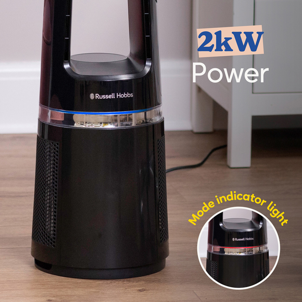 Russell Hobbs Black Bladeless Cool and Heat Fan with Remote Image 4