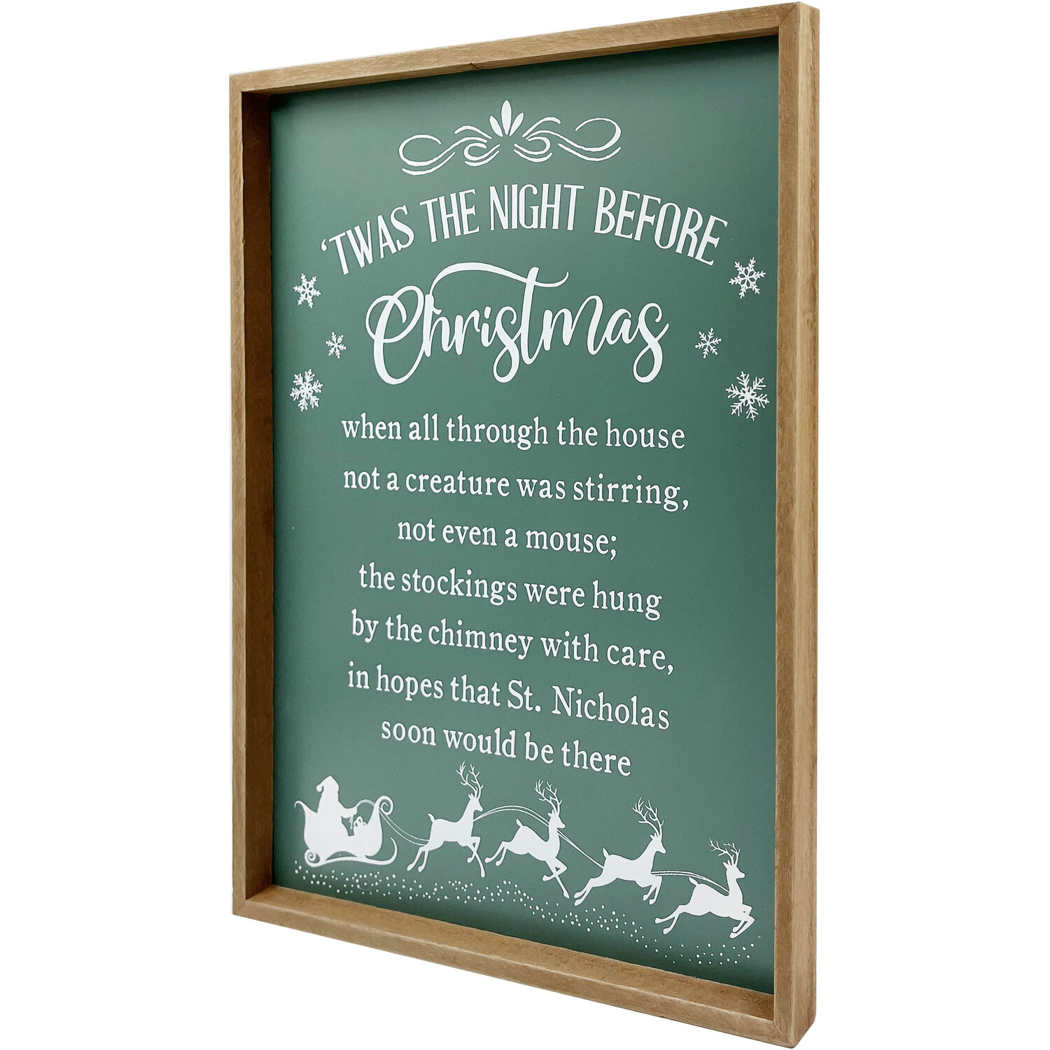 Twas The Night Before Christmas Plaque - Green Image 3