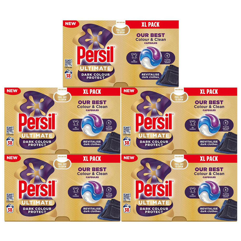 Persil Colour and Clean Washing Capsules 38 Washes 5 Pack Image 1