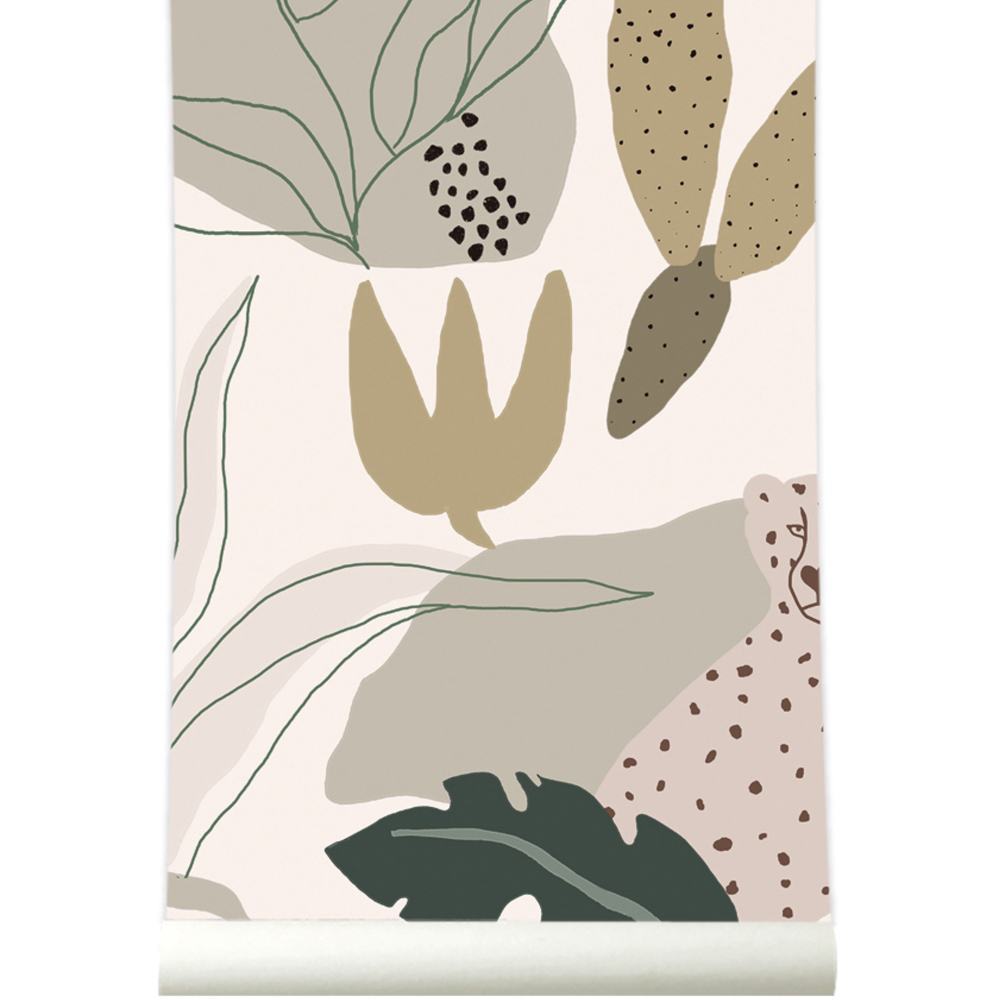 Grandeco Roomblush Safari Jungle Kids Neutral Beige 4 Lane Wall Mural Image 4