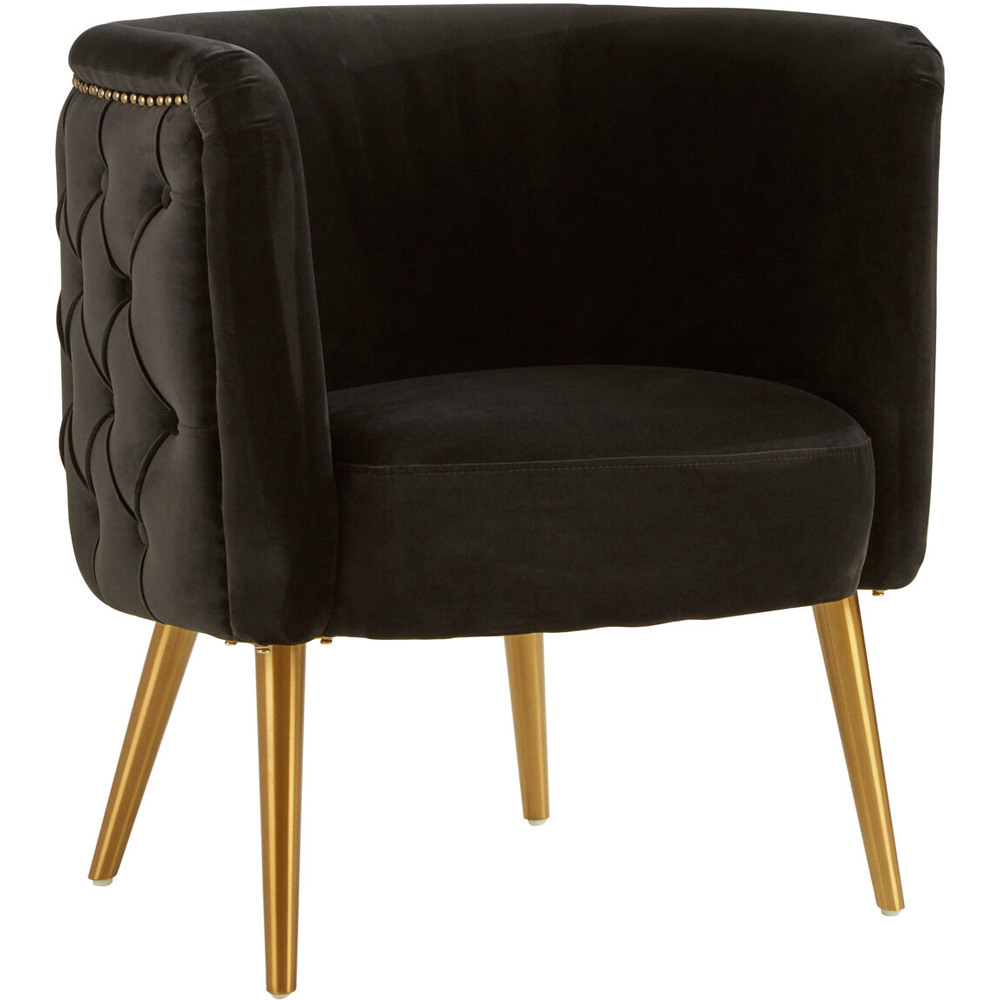 Premier Housewares Manhattan Black Tub Chair Image 2