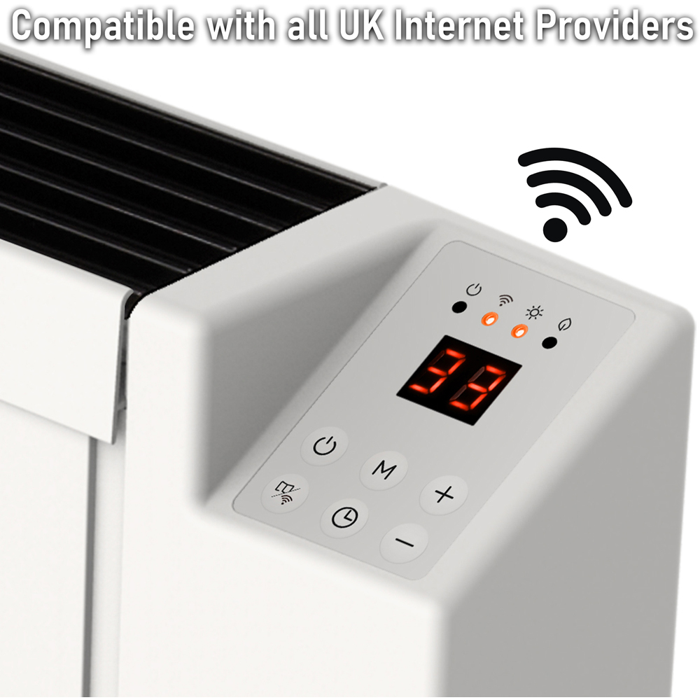 Mylek White Wi-Fi Controlled Panel Heater 1000W Image 4