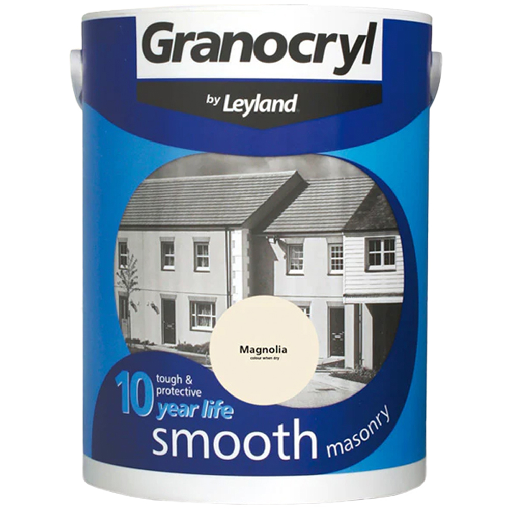 Leyland Granocryl Exterior Walls Magnolia Smooth Masonry Paint 5L Image 2
