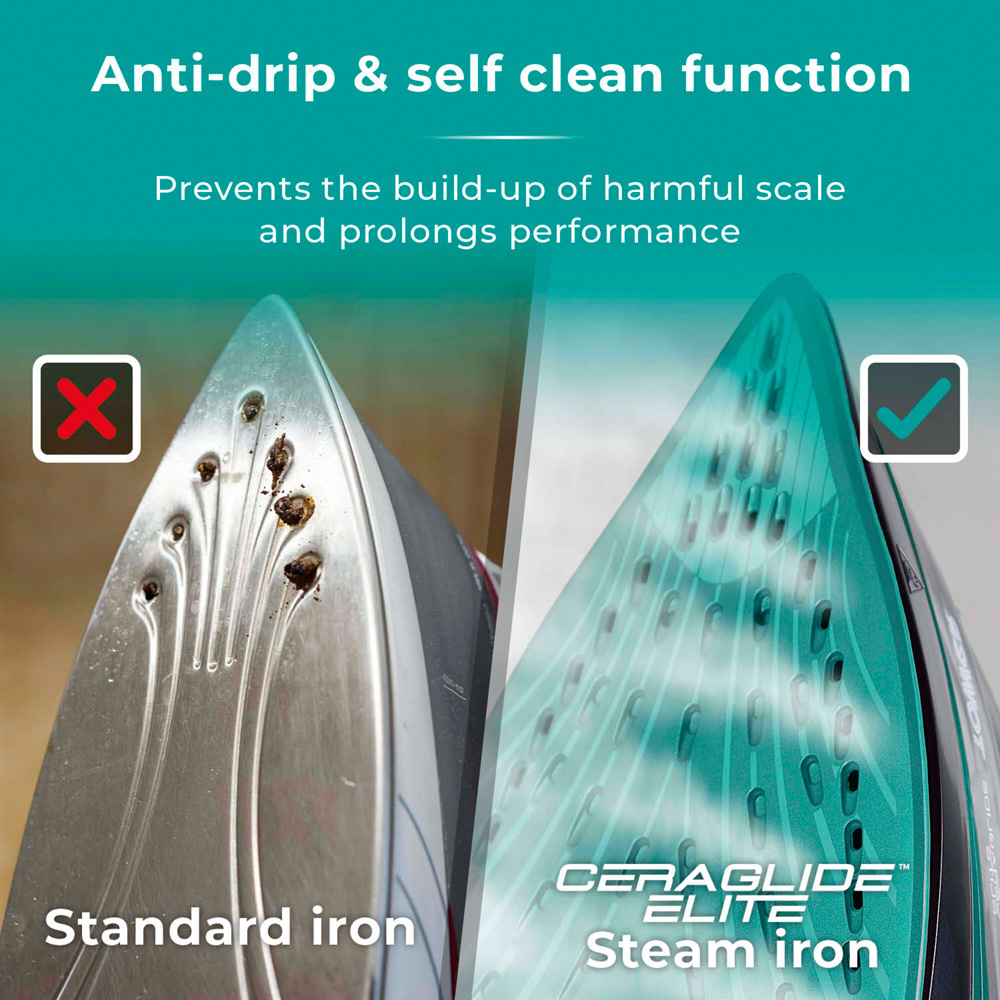 Tower CeraGlide Black and Teal Ultra Speed Iron 3100W Image 7