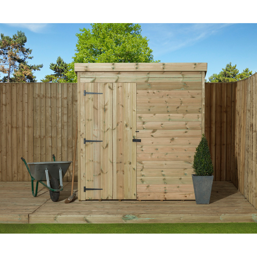 Empire Sheds 1000 5 x 3ft Door Tongue and Groove Pent Garden Shed Image 3