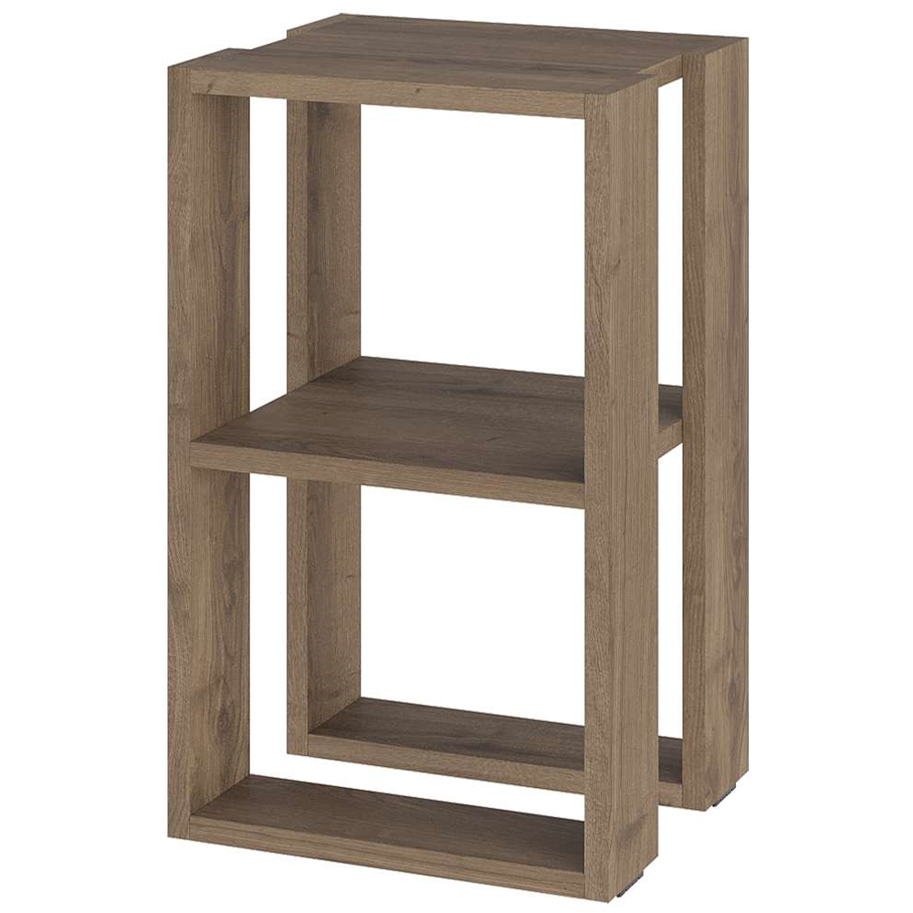 Decortie Lonie Dark Oak Effect Bedside Table Image 2