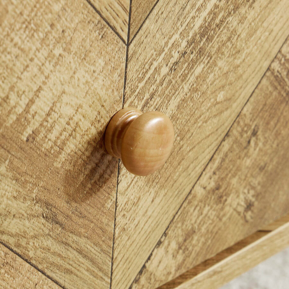 Home Source Dallas Single Drawer Single Shelf Natural Coffee Table Image 5