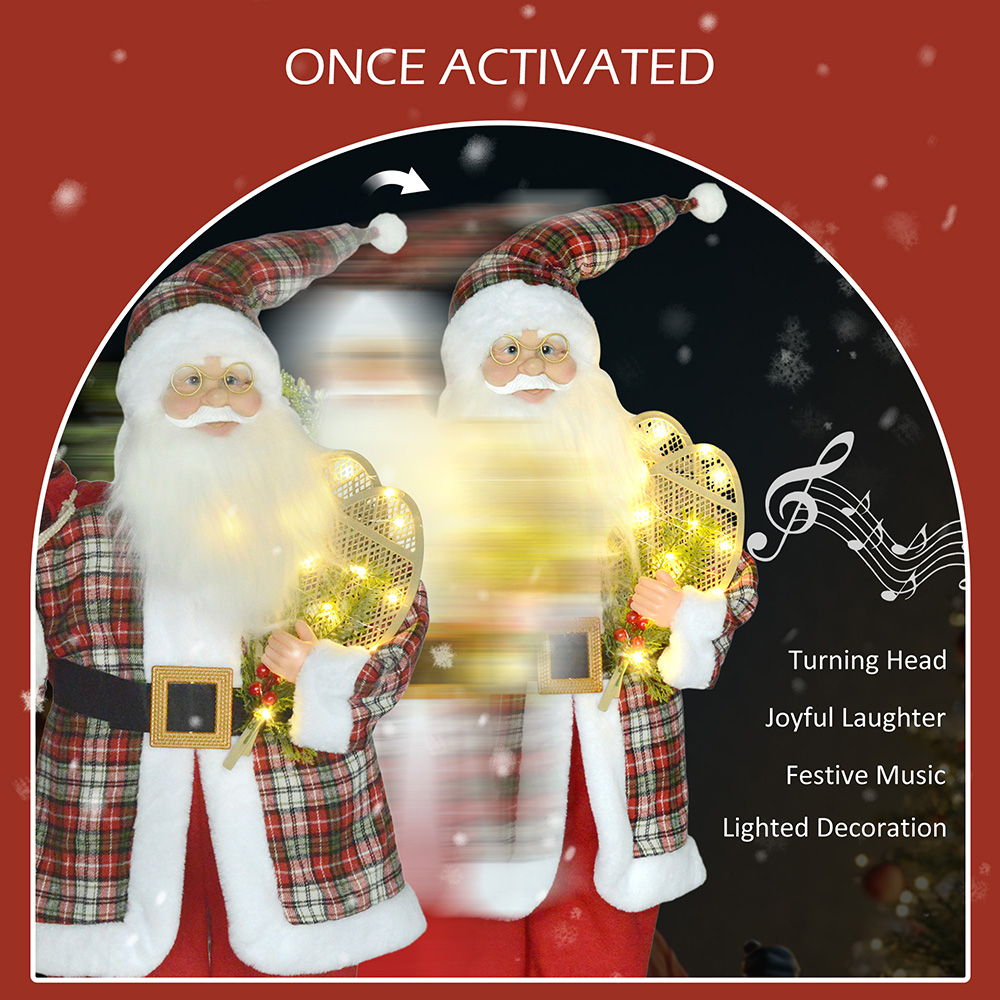 Everglow Animated and Sound Activated Santa Claus 4.3ft | Homebase