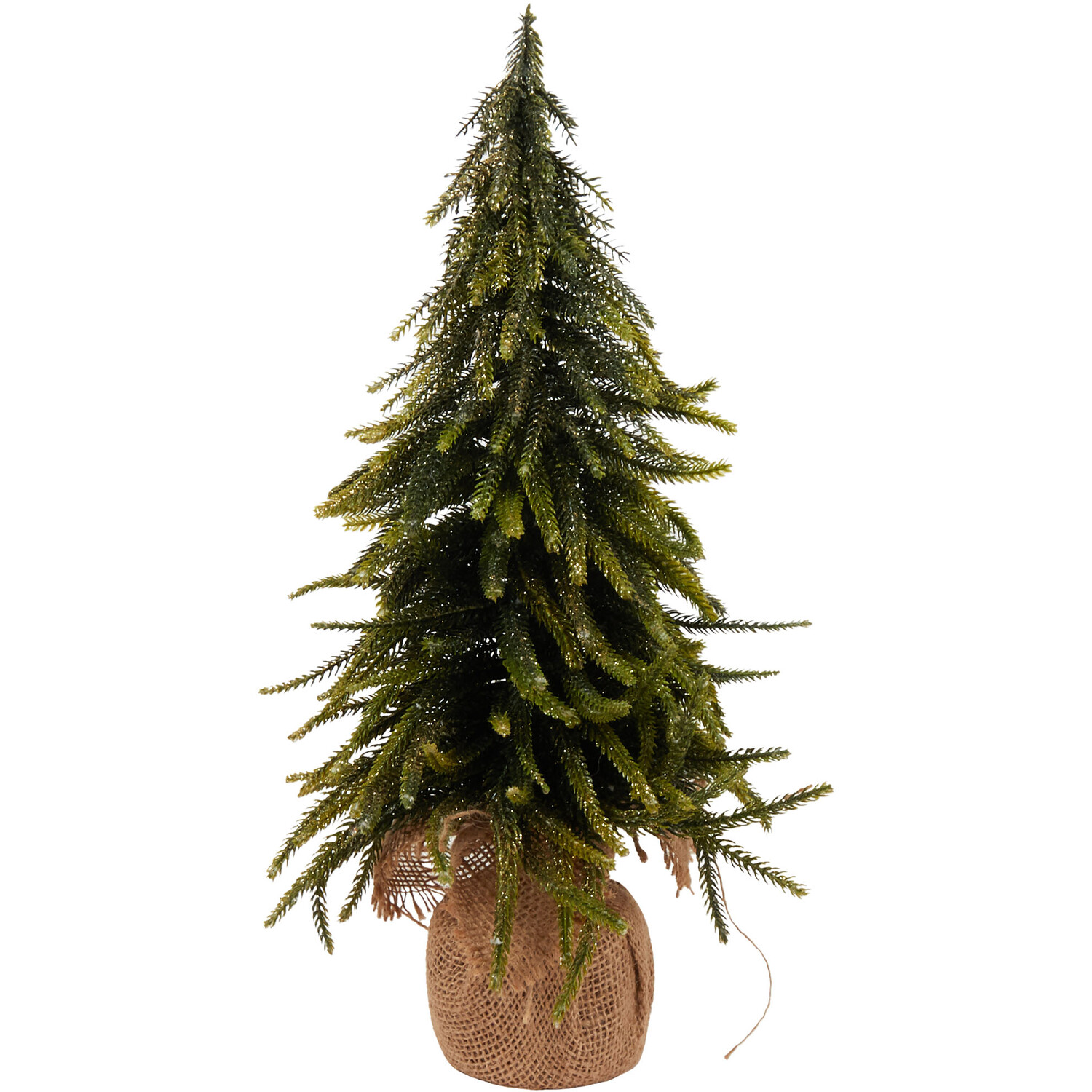 Gold Glitter Downswept Tree - Green Image 1