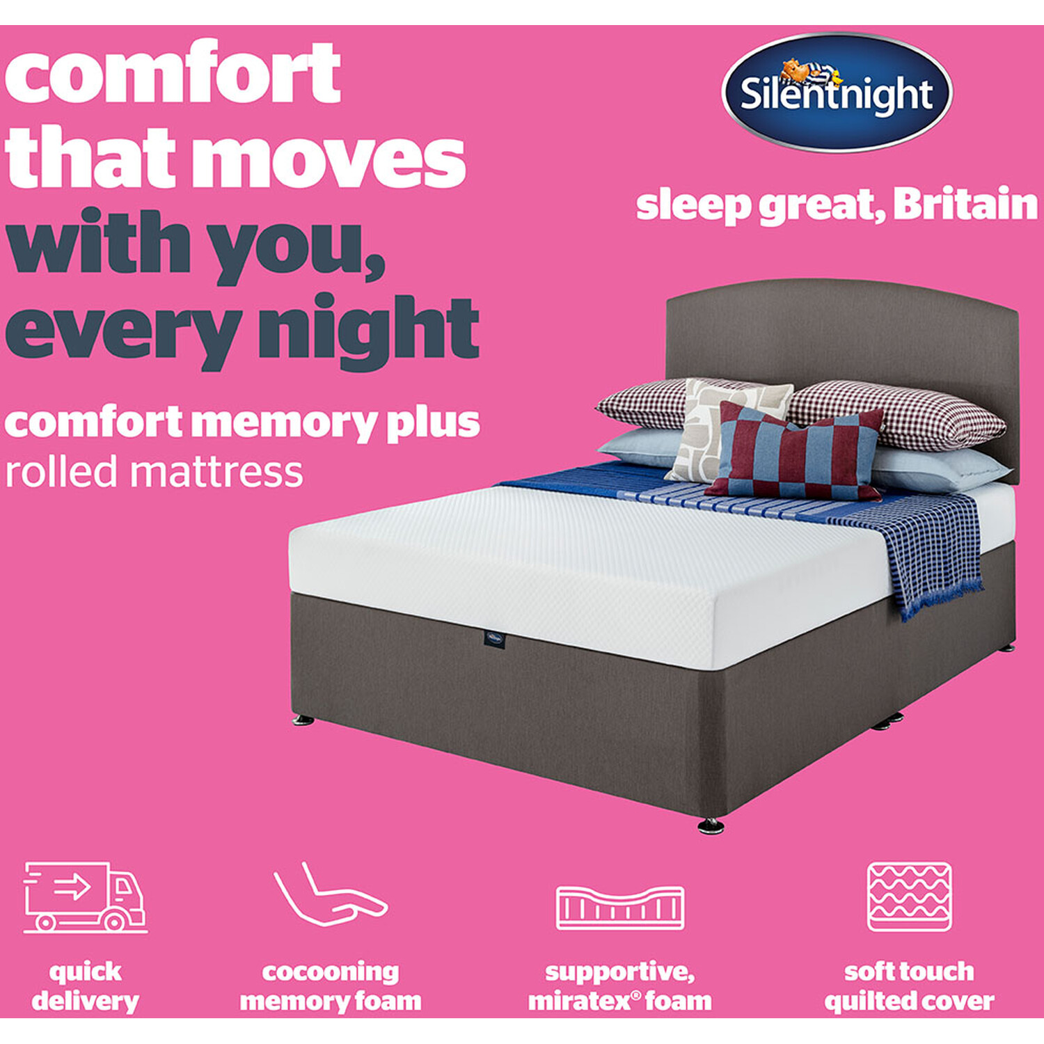 Silentnight Comfort Memory Plus Mattress Double Image 2