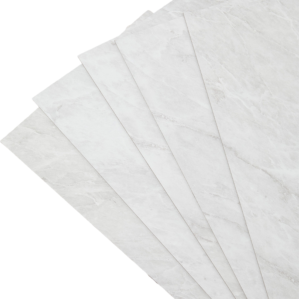 Living and Home PVC White Stone Effect Self Adhesive Waterproof PVC Flooring Plank 28 Pack Image 3