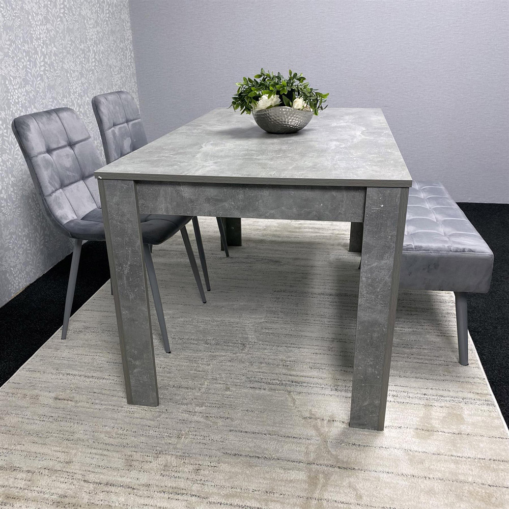 Kosy Koala 4 Seater Stone Dining Set Grey Image 6