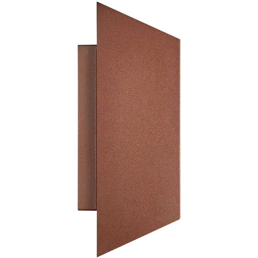 Nordlux Nico Square 22 Rust Outdoor Wall Light Image 3
