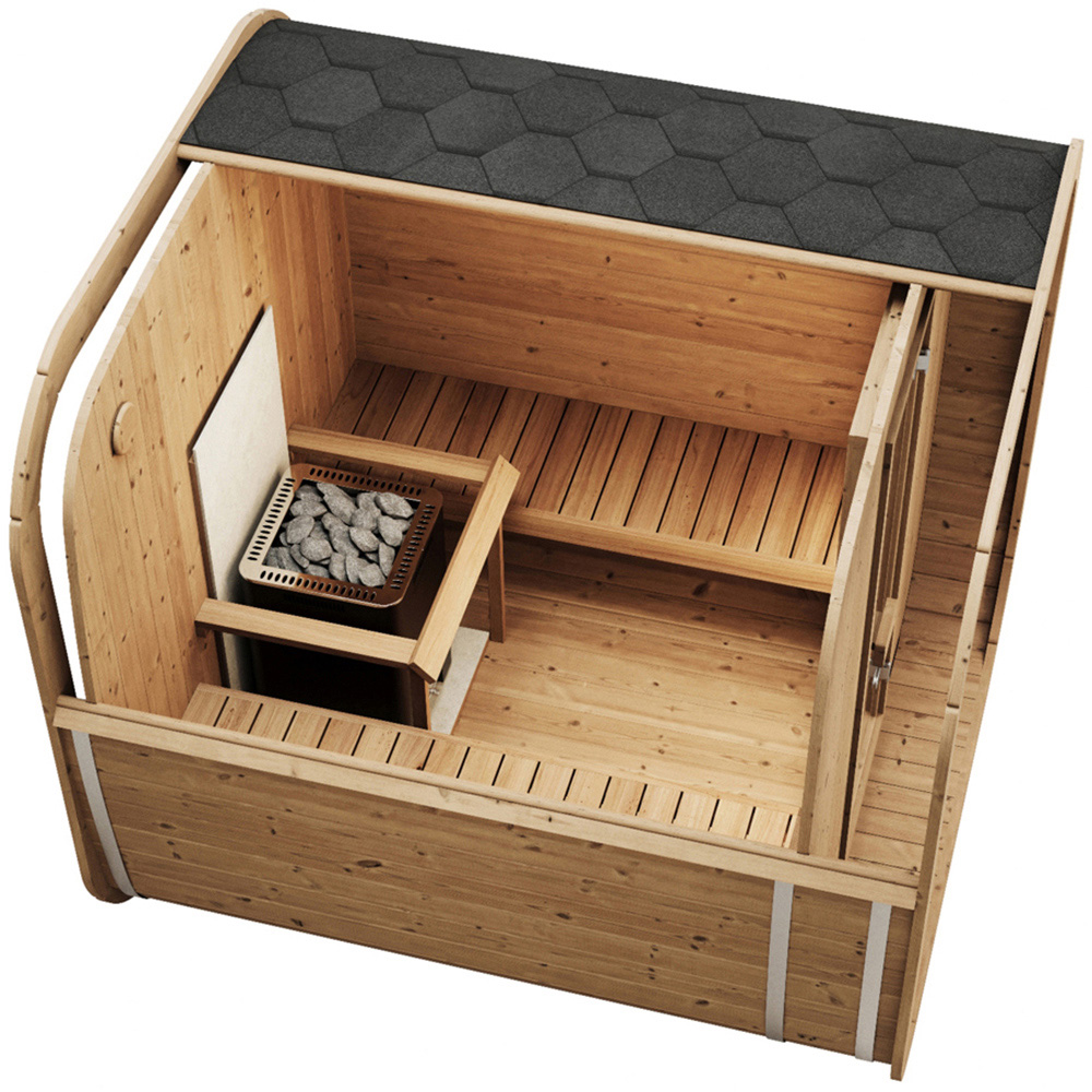 Stjarna Icon 200S Black Thermowood Outdoor Sauna 6.8 x 6.5ft Image 3
