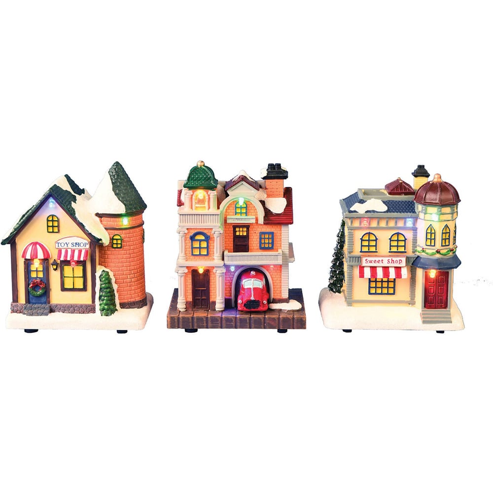 Christmas Shops Mini Scene Christmas Decoration Set of 17 Image 1