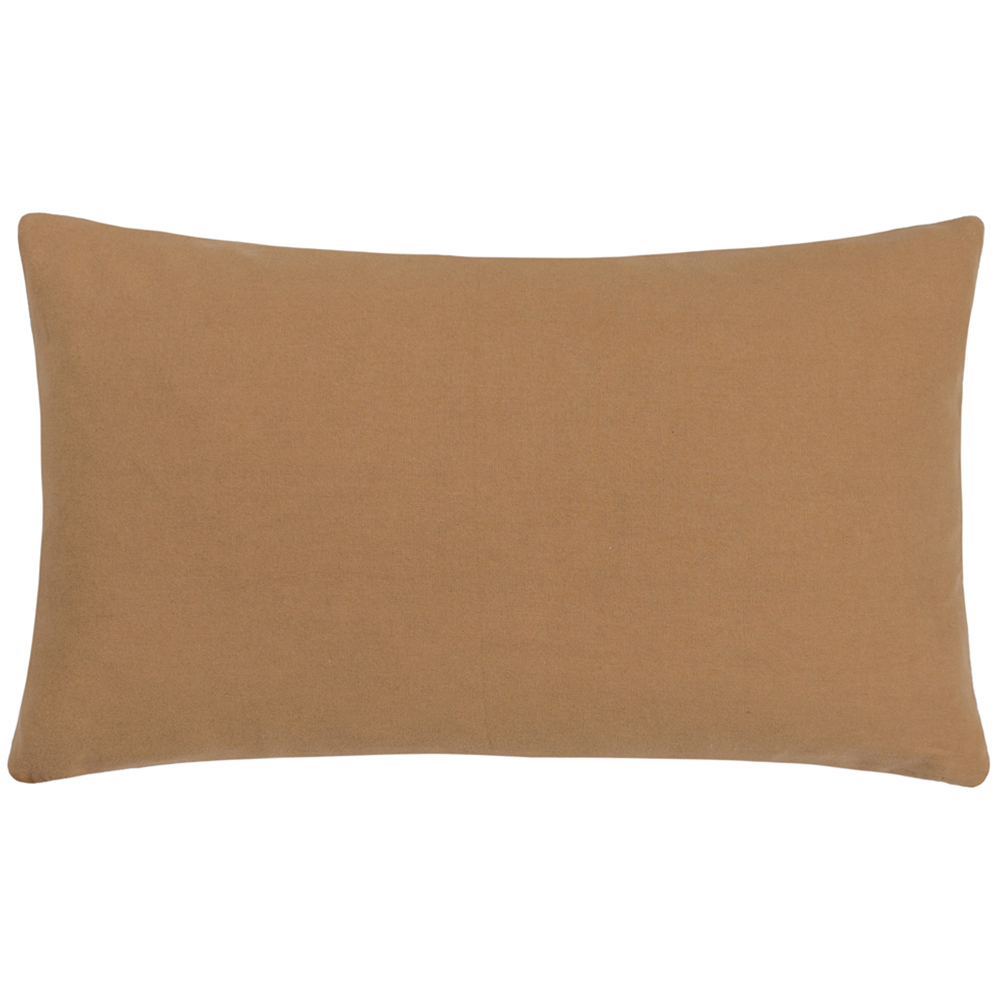 Hoem Marzena Toffee Geometric Cushion Image 3