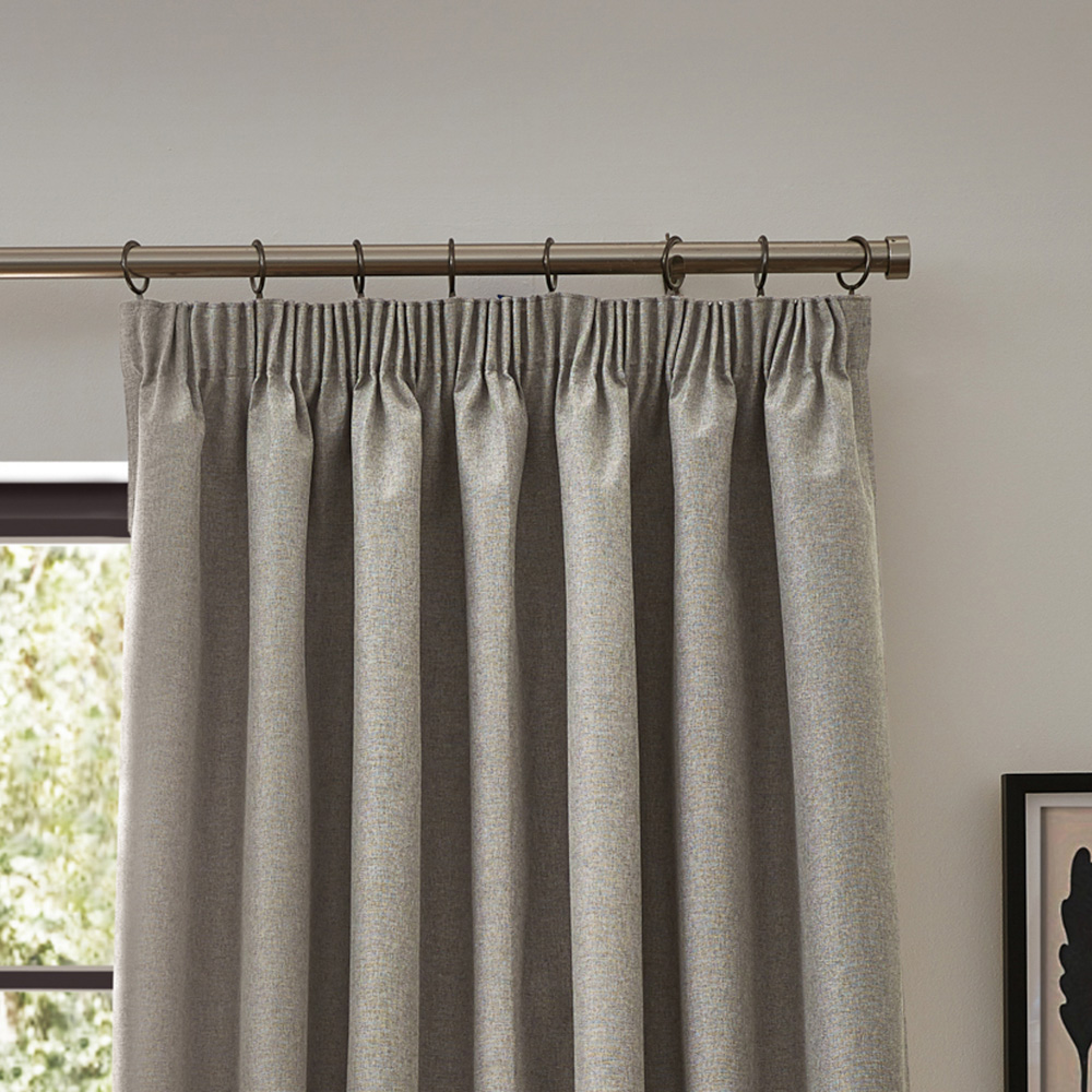furn. Dawn Linen Blackout Pencil Pleat Curtains 117 x 183cm Image 2