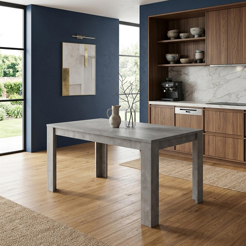 Portland Velvet 4 Seater Dining Set Stone Grey and Grey Image 3