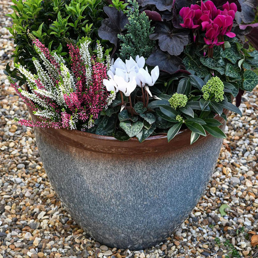 Garden Gear Blue Breeze Bell Glazed Planter 39.5cm Image 4