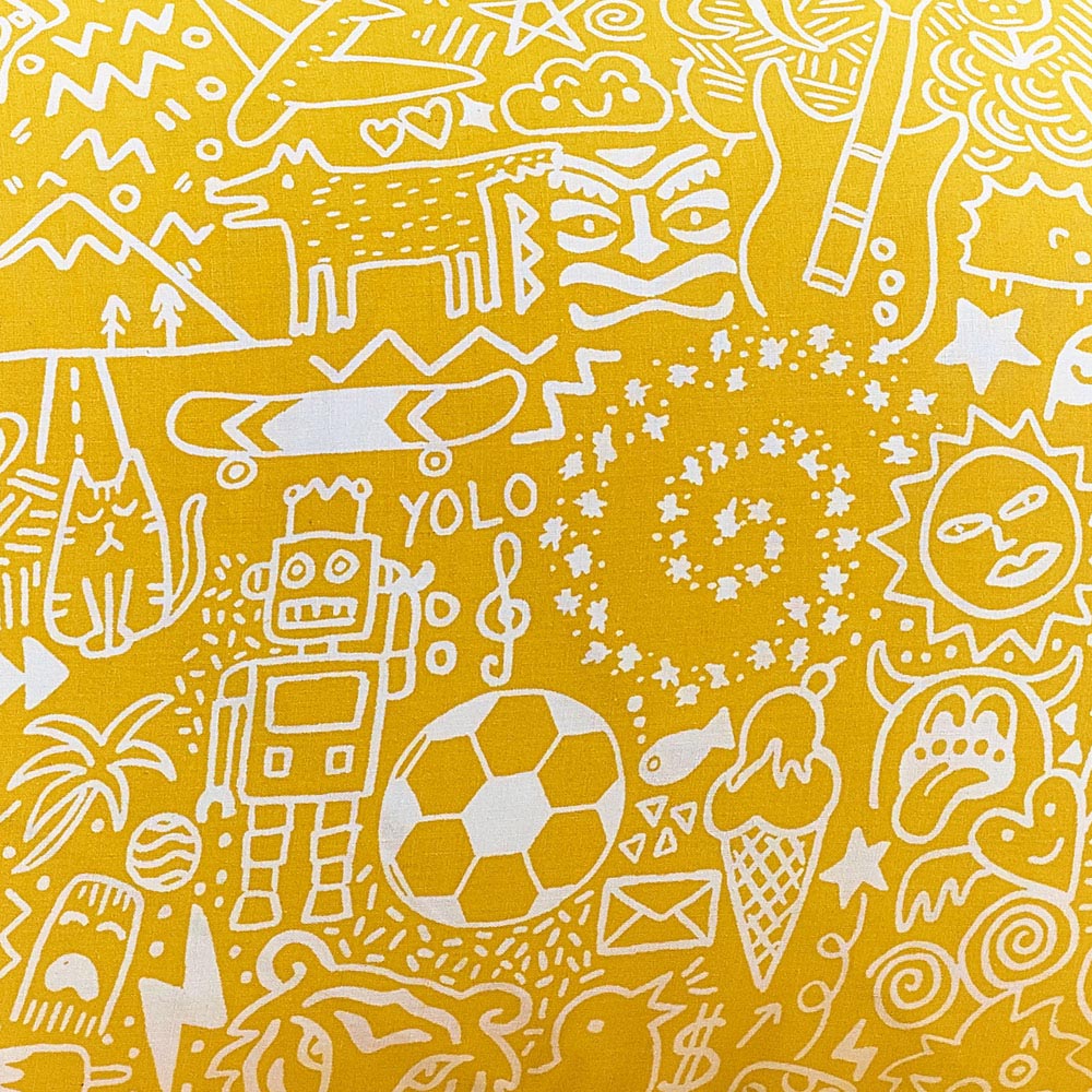 Style Lab Double Multicolour Doodles Duvet Cover Set Image 7