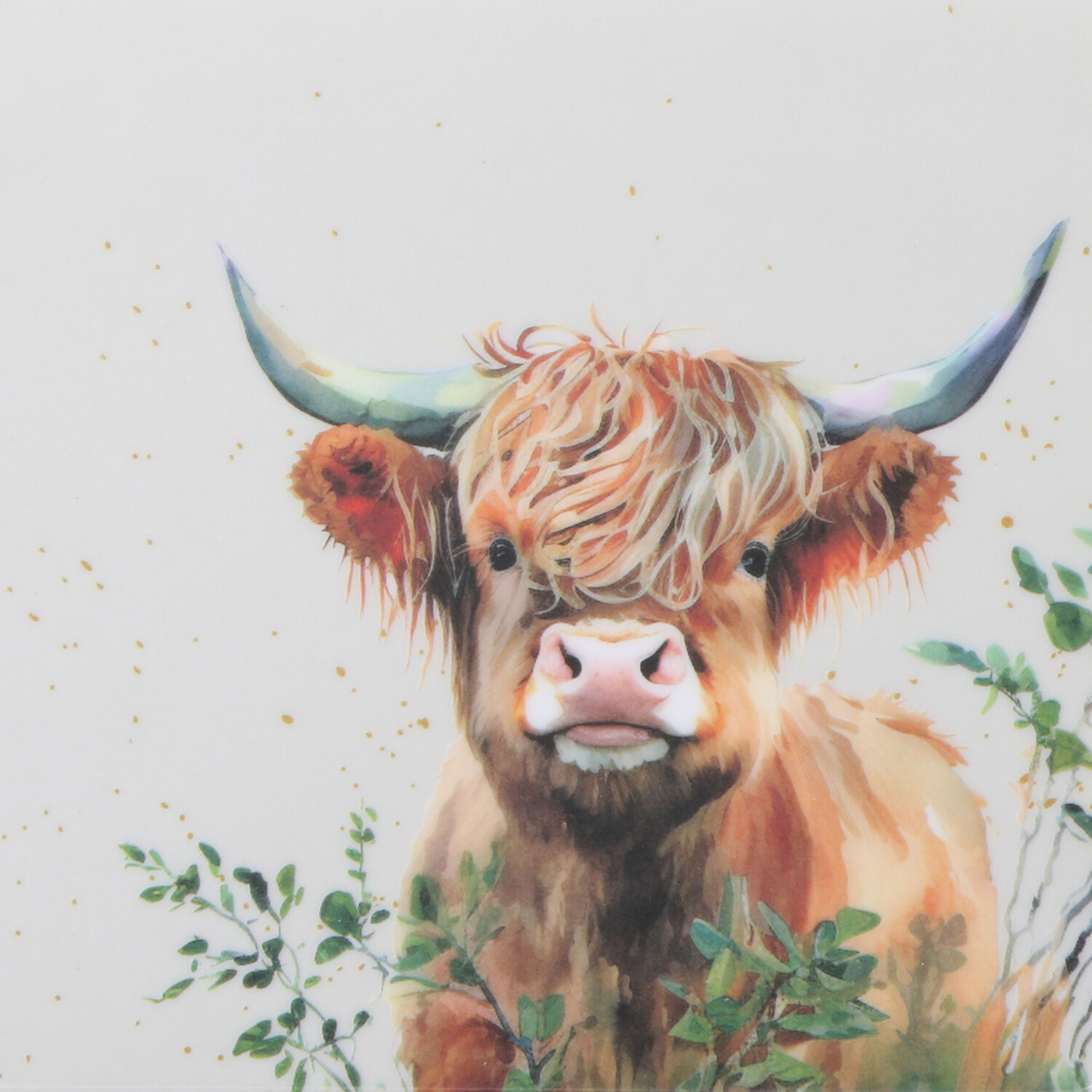 Highland Cow Tray - White / Mini Trinket Tray Image 3