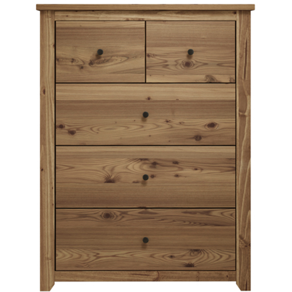 Havana 5 Drawer Pine Chest of Drawers Image 2