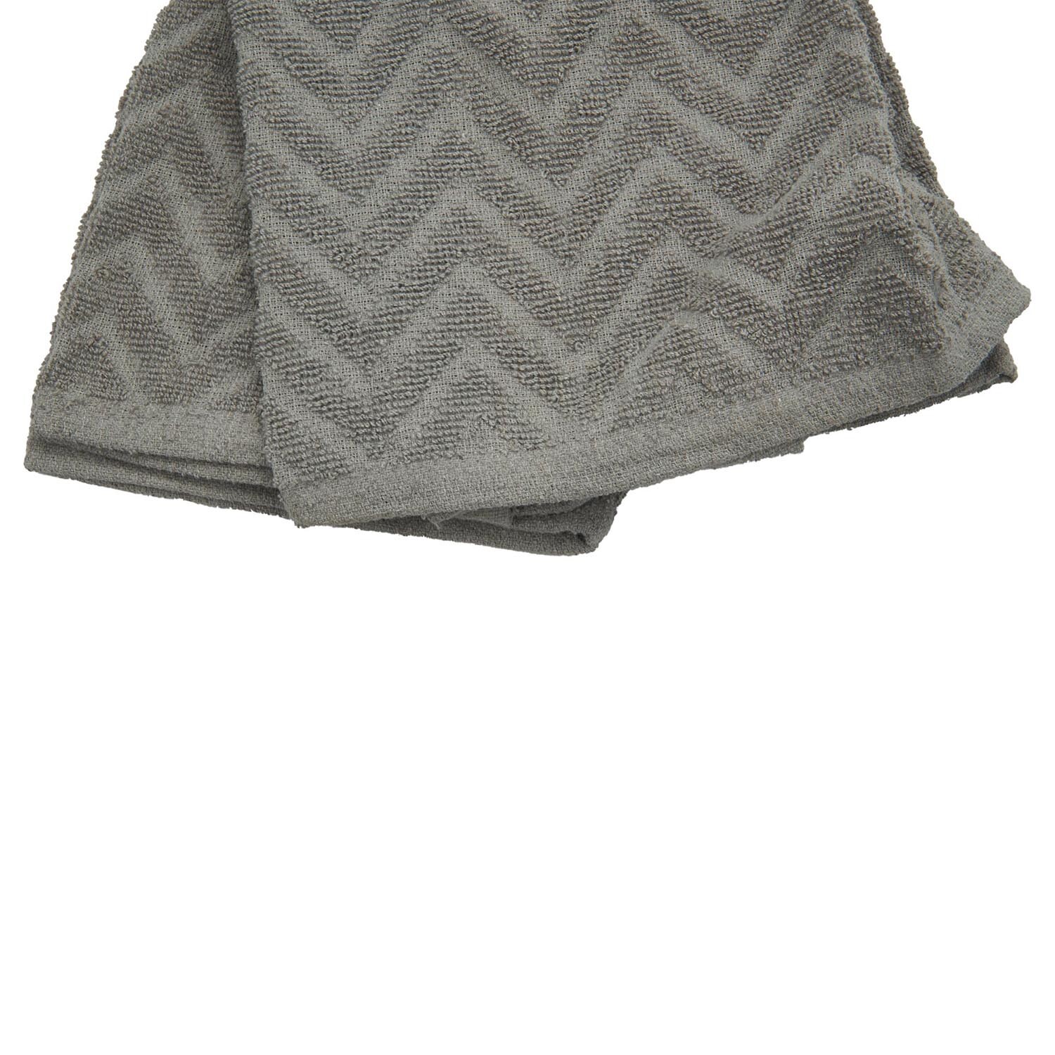 Divante Pack of 2 Jacquard Terry Kitchen Towels - Light Grey Image 3